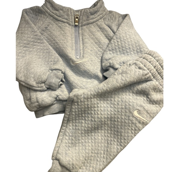 Nike Kids Light Blue Quilted Sweat Outfit Set - Picture 1 of 5